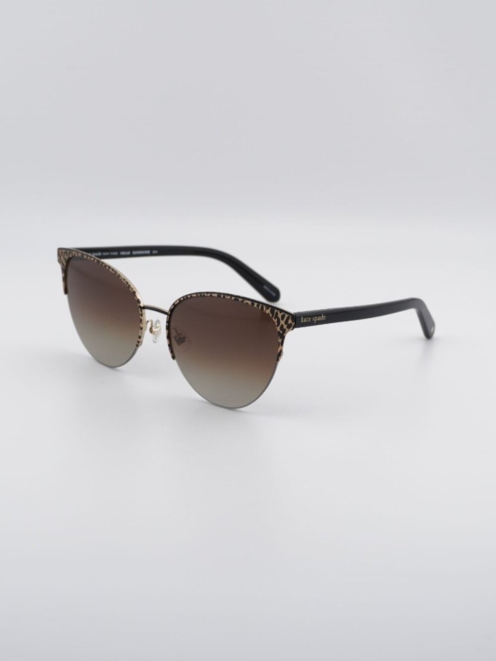 Kate Spade IZARA/G/S 07RM HA Sunglasses Pattern Black Cat Eye Frame, Brown Lense
